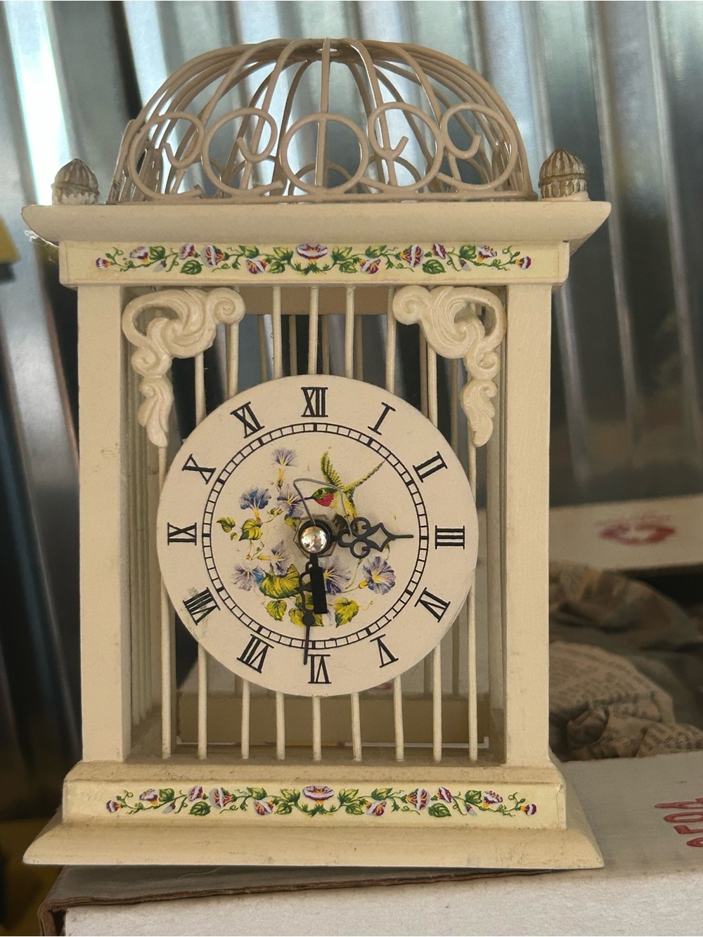 vintage Avon Gift Collection birdcage clock.